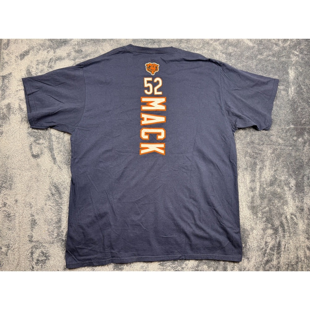 Chicago Bears Khalil Mack #52 NFL Team Apparel Navy‎ T-Shirt Men's XL - Picture 2 of 5